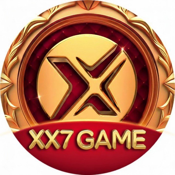 XX7 Game mobile app interface showing gaming dashboard and APK download option on Android device.