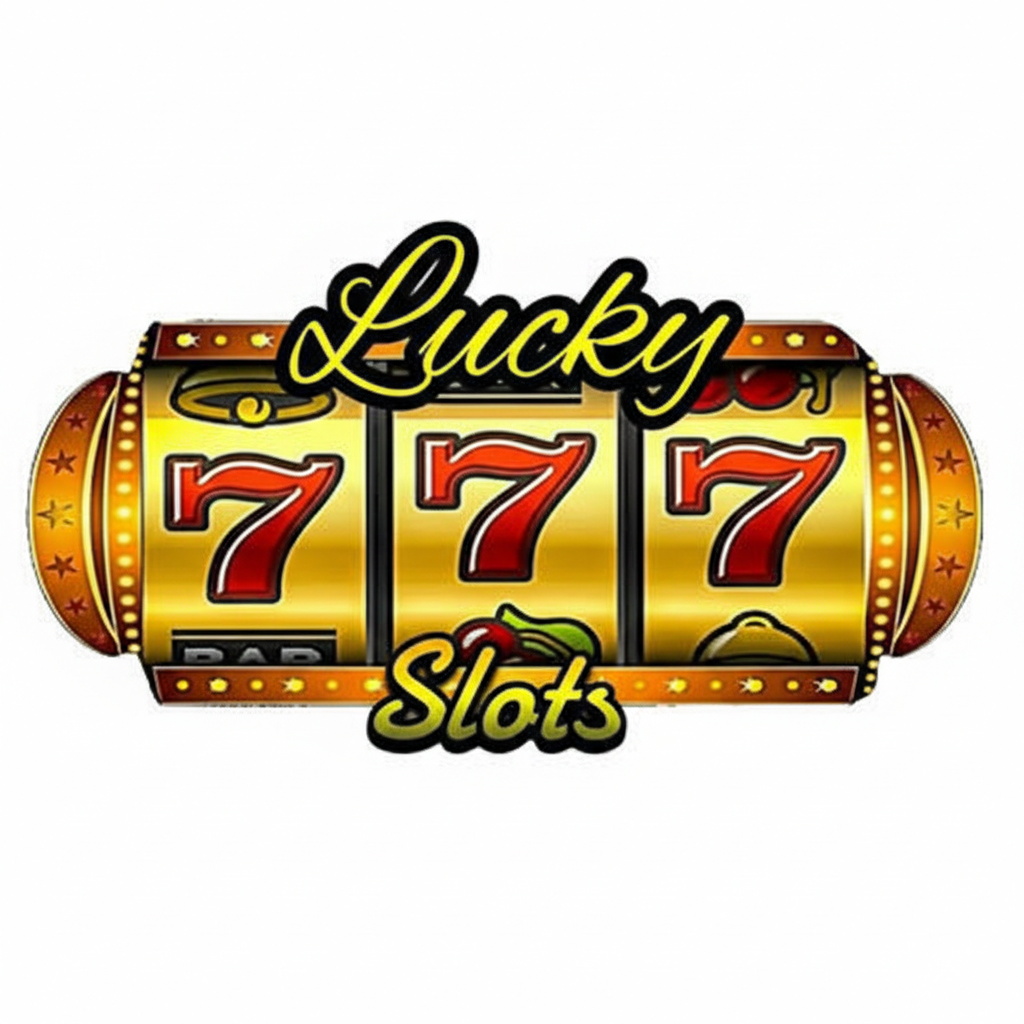 Lucky777 Game official logo and slot machine interface on white background.