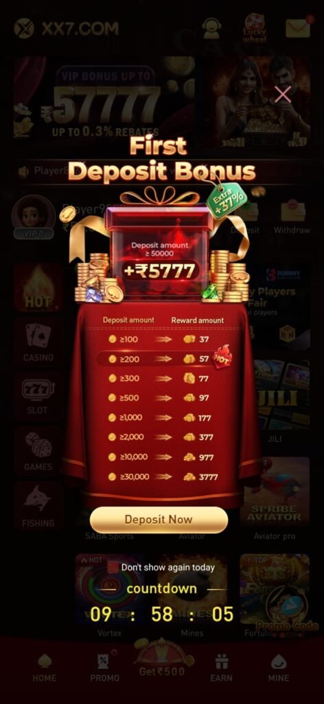 XX7 Game APK download screen on Android mobile device.